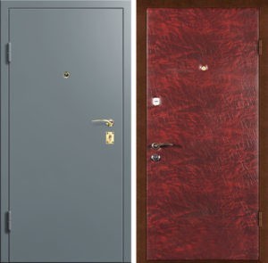Входная металлическая дверь порошок + винилискожа СП002